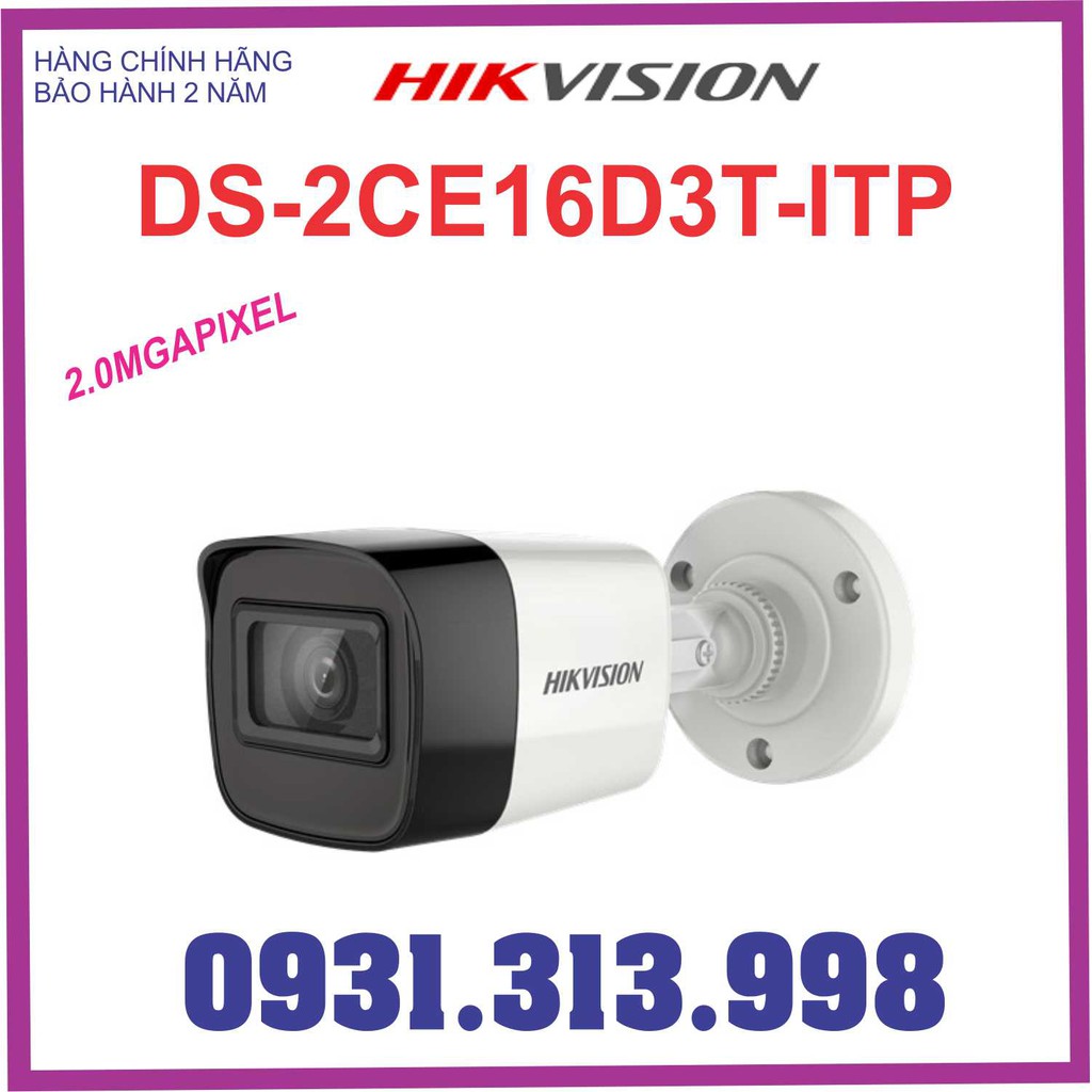 CAMERA DS-2CE16D3T-ITP HIKVISION 2.0MEGAPIXEL