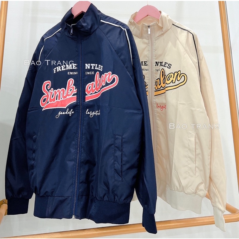 Áo Khoác Giosd 2 Lớp Simb Dáng Rộng Nam Nữ Unisex Form To  Cổ Bẻ Tay Bồng Ulzzang Hàn