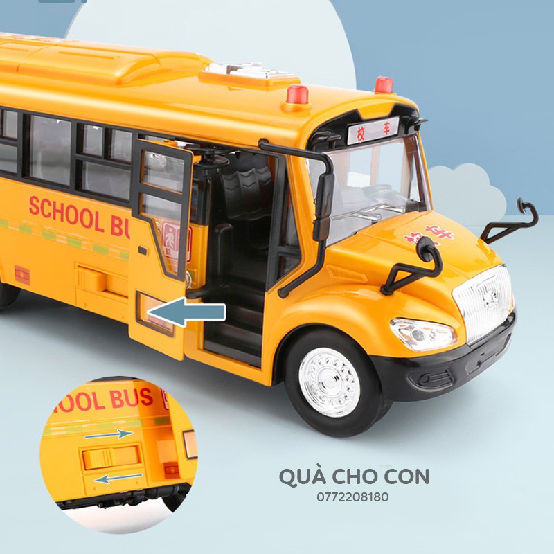 ĐỒ CHƠI Ô TÔ XE BUÝT CHO BÉ - XE BUS CÓ ĐÈN VÀ ÂM THANH CHẠY ĐÀ