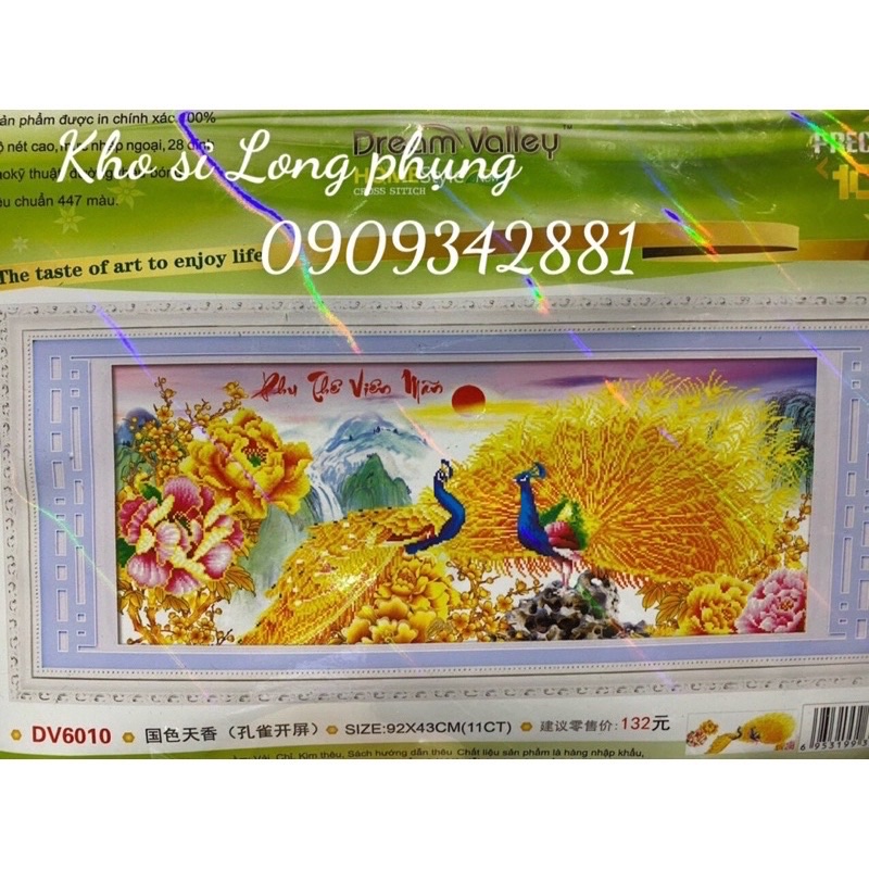 Tranh thêu Chữ thập Phu thê viên Mãn Dv6010  chưa thêu