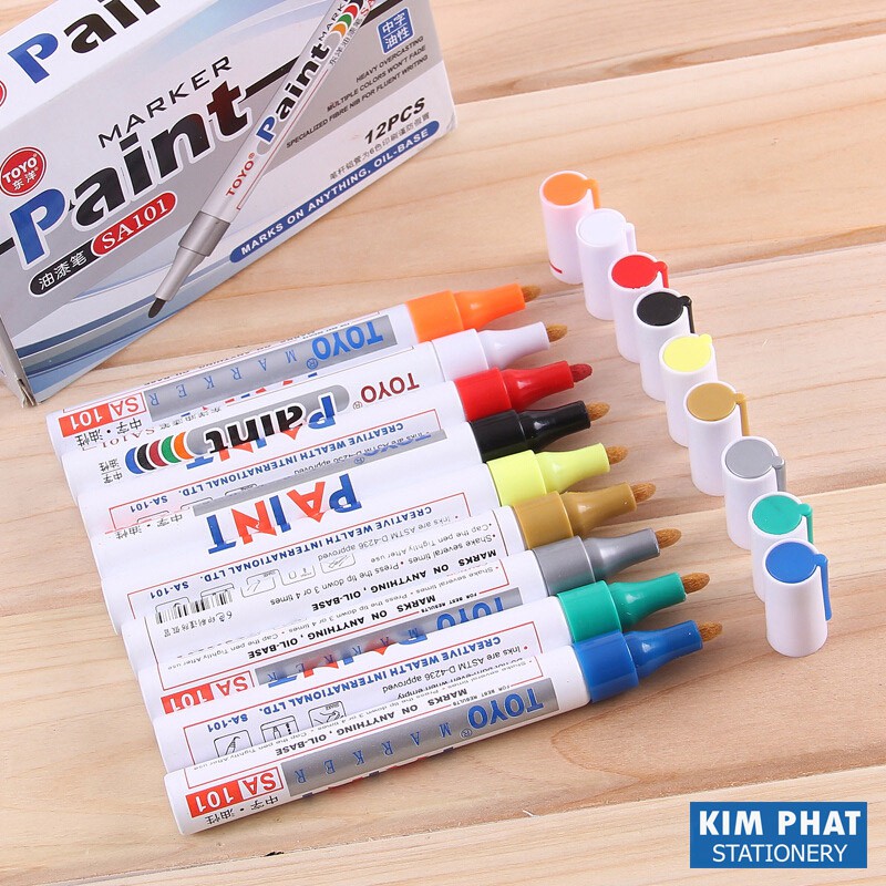 Bút sơn MARKER PAINT không phai màu, nhanh khô, chống thấm nước TOYO