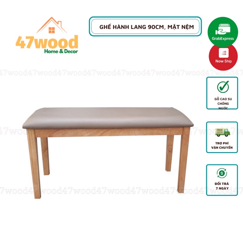 GHẾ HÀNH LANG MẶT NỆM KHUNG GỖ 47WOOD