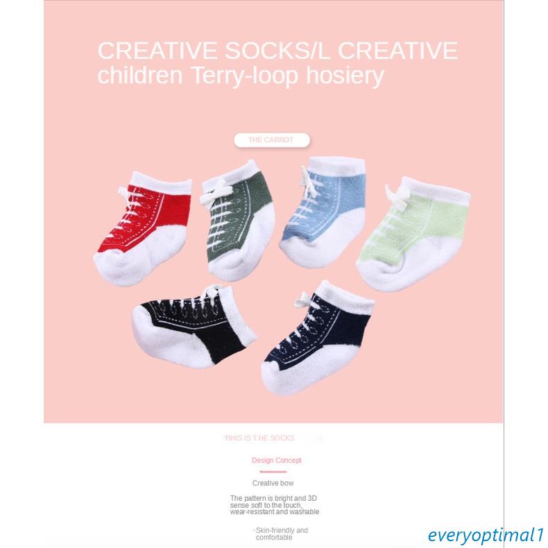 Vớ Cotton Cho Bé Từ 0-12 Tháng Tuổi Hình Đôi Giày