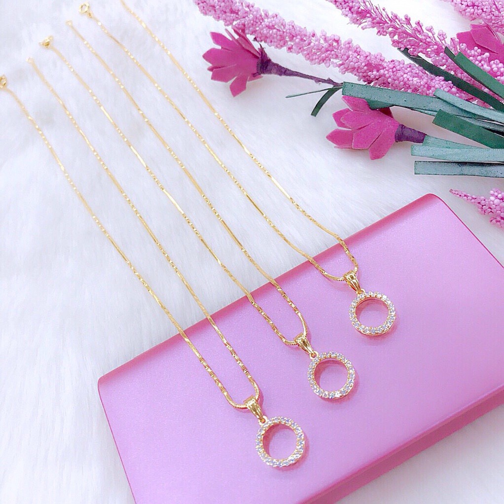Dây chuyền nữ xoàn mạ vàng 18k mã 1040