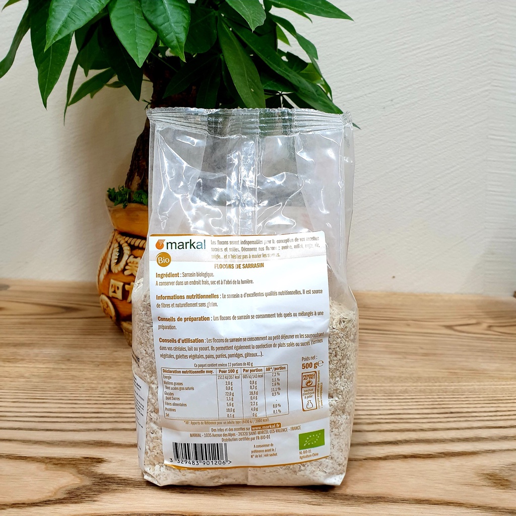 Kiều mạch cán dẹp Hữu Cơ Markal túi zip 100g giàu vitamin và không chứa gluten