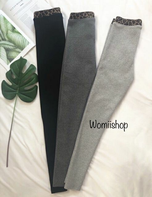 Quần Legginh Len Tăm Nữ Cạp Hình Hoa Báo SIÊU CO GIÃN