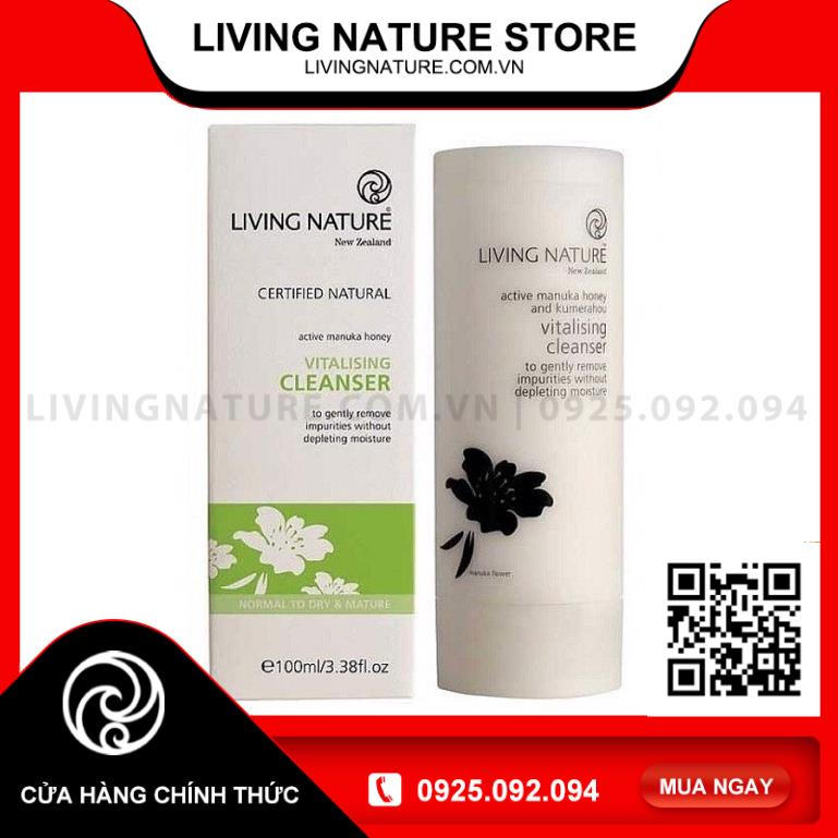 [Official Store] Sữa rửa mặt nhẹ dịu cho da thiên khô Living Nature Vitalising Cleanser 120ml | BigBuy360 - bigbuy360.vn