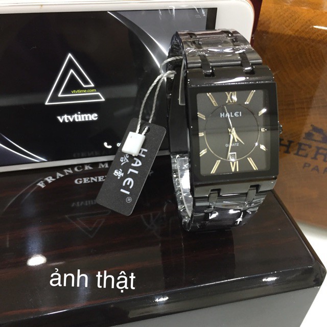 Đồng hồ nam Halei Mặt Vuông Đen huyền ảo chống nước chống xước bảo hành 12 tháng-Men.Watch | BigBuy360 - bigbuy360.vn