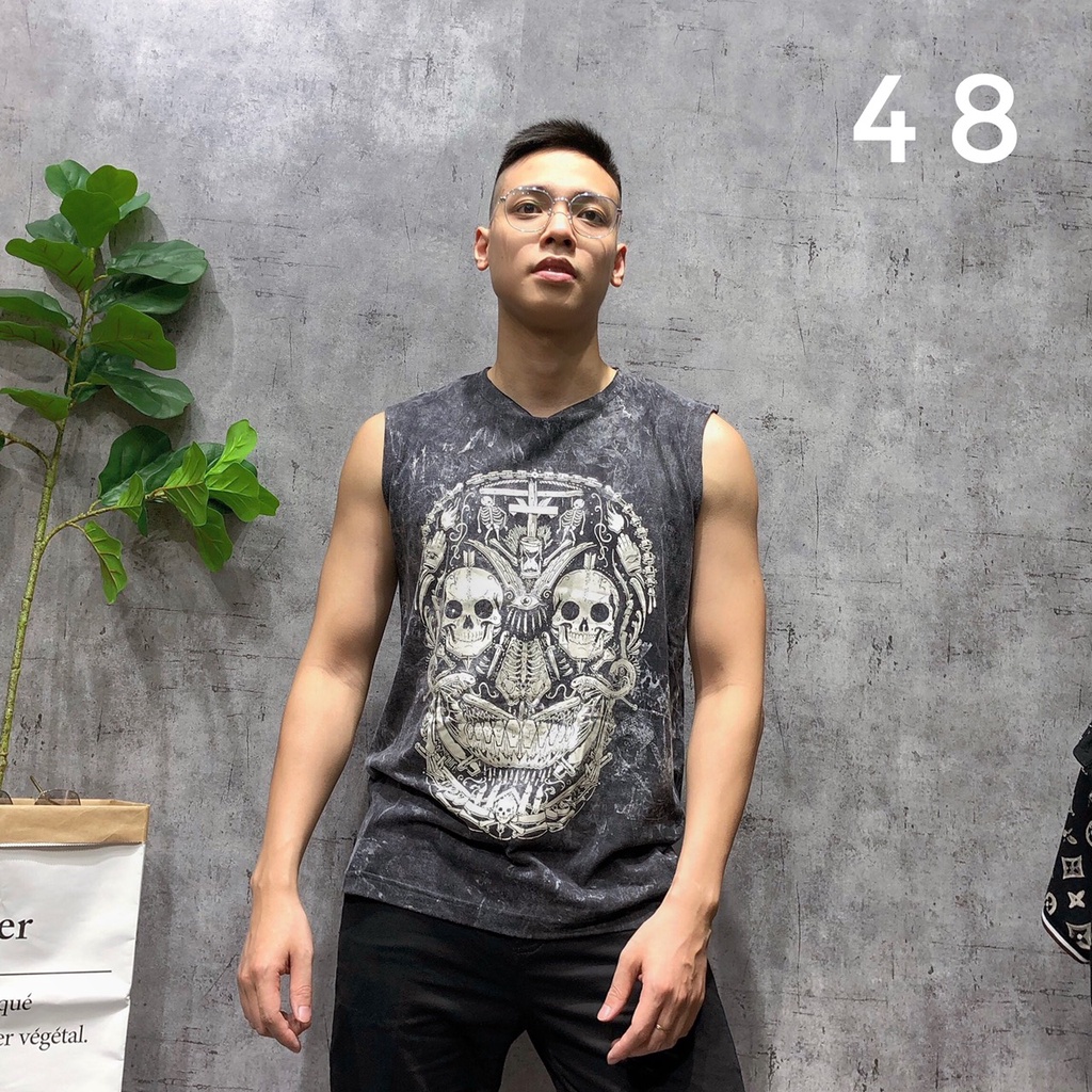 Áo ba lỗ gym thể thao tanktop sát nách unisex bigsize cotton cao cấp SNTL 55