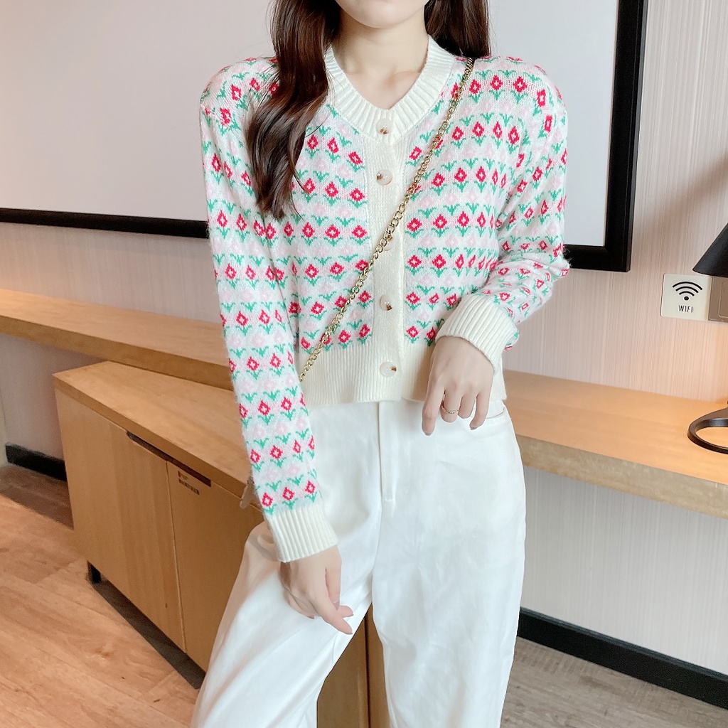 Áo khoác len cardigan dáng ôm thời trang thanh lịch cho nữ