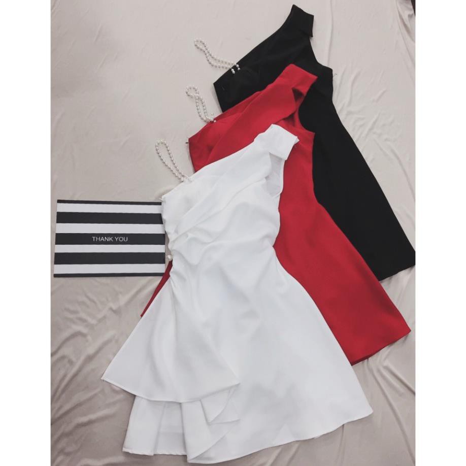 Đầm Nữ, Đầm dự tiệc 1 dây vai đính chuỗi sang trọng quý phái V | BigBuy360 - bigbuy360.vn