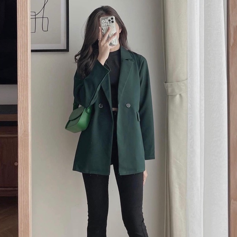 Áo blazer nữ 2 lớp công sở, áo vest nữ blazer hàn quốc 2 khuy | WebRaoVat - webraovat.net.vn