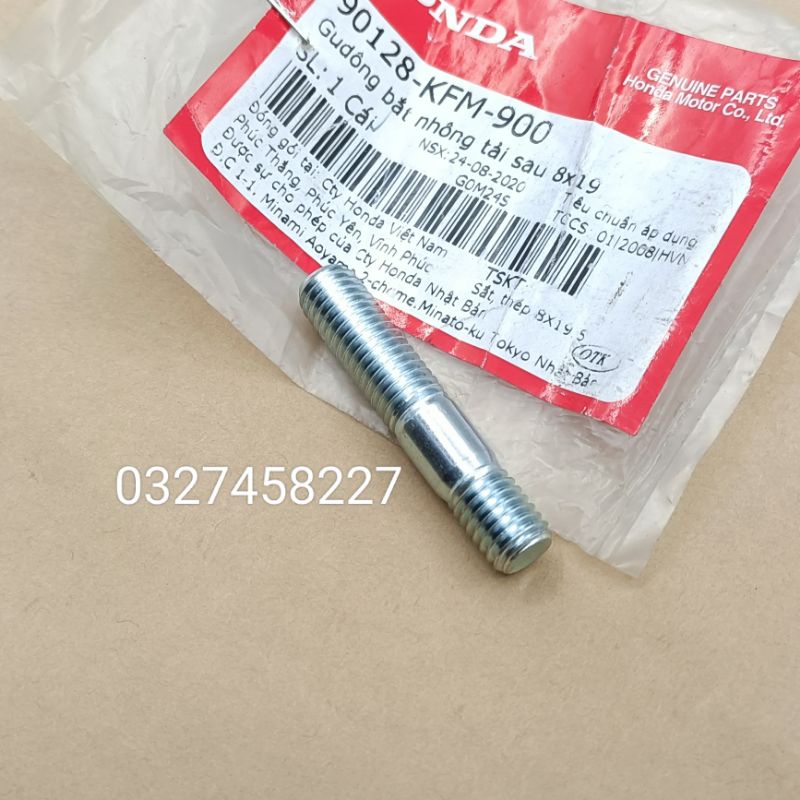 Bu lông, cùi xông ren bắt nhông tải, cùi dĩa bánh sau DREAM, WAVE, FUTURE... zin 8x19