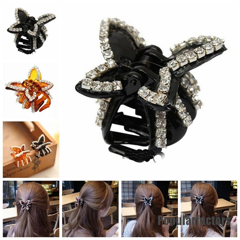Kẹp tóc nữ hình bướm đính đá duyên dáng thời trang