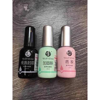 sơn bóng liên kết cứng  hoa hong móng gel
