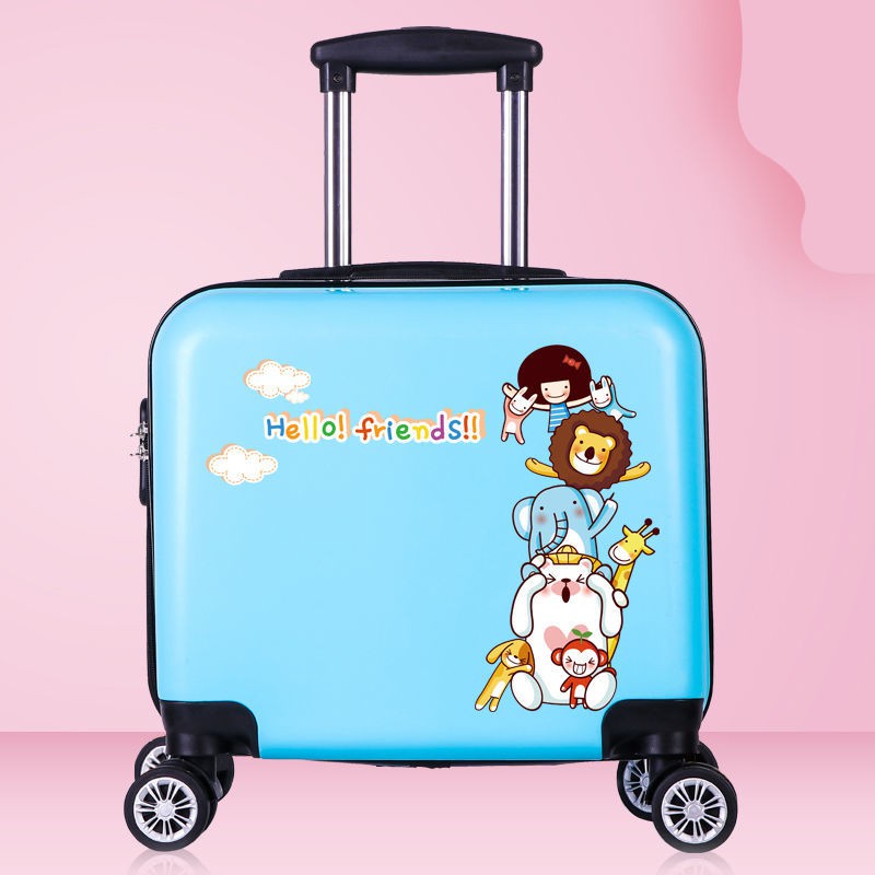 giá rẻ bán trướcvali nhỏ nhẹ trẻ em, hộp đựng mật khẩu hoạt hình dễ thương cho nữ 18 inch, có bánh xe đa năng, đẩ