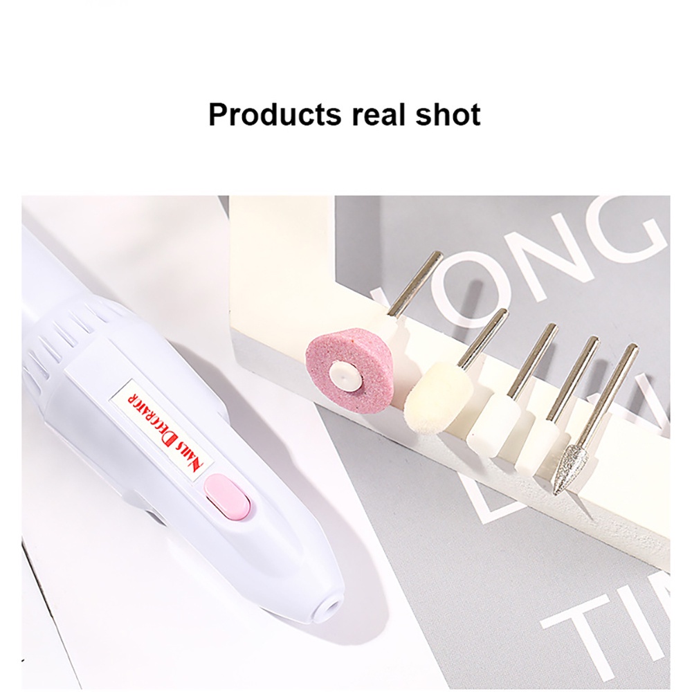 [Hàng mới về] Bộ máy mài đánh bóng làm móng tay mini 5 trong 1 chuyên dụng