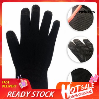 Set 2 Găng Tay Dệt Kim Mềm Mại Giữ Ấm Mùa Đông Có Thể Chạm Màn Hình Cảm Ứng