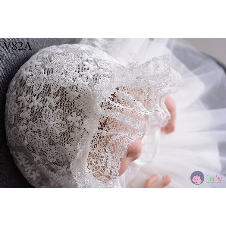 Đầm Bé Gái Dễ Thương Lưới Ren Công Chúa Tay Ngắn Kèm Nón - V82