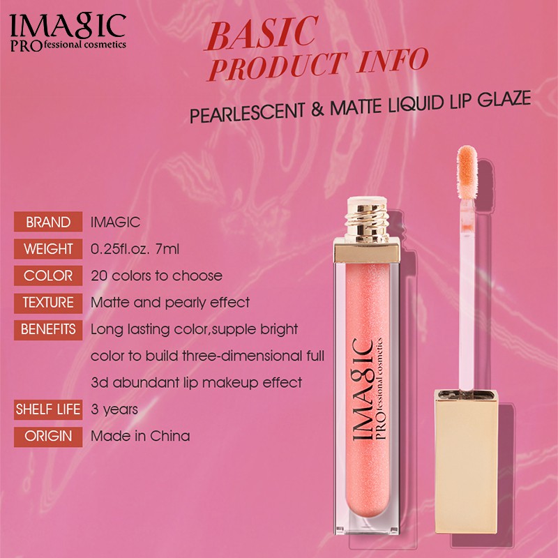 Son bóng IMAGIC 20 Màu Kết Cấu Mịn Cao Cấp 38g