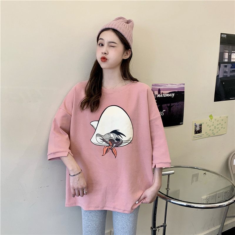 NRVP Áo Thun Nữ Form Rộng Tay Ngắn Thời Trang 2021