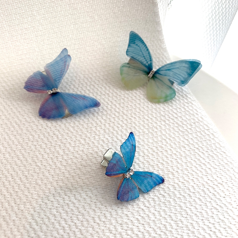 1Pcs 3D Colorful Butterfly Hairclips