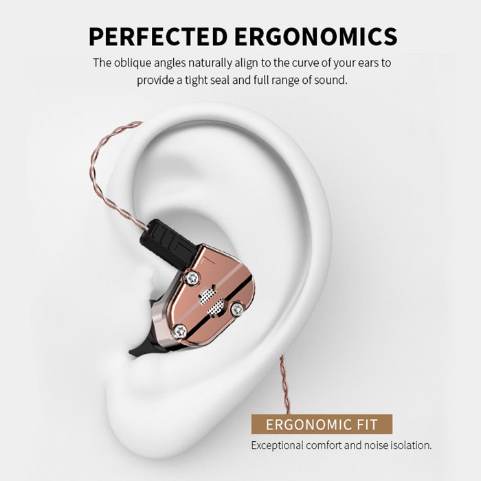 Revonext QT5 1DD+1BA Hybrid In Ear Earphone HIFI DJ Monitor Running Sport Earphone