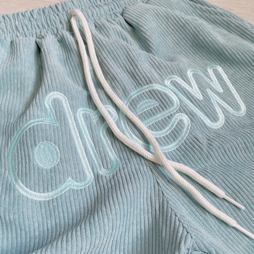 Quần Short, Quần Đùi Ngắn Chất Nhung Gân Kiểu Chữ DREW Siêu Hot Trẻ Trung Cho Nam Nữ Unisex - Villain Shop