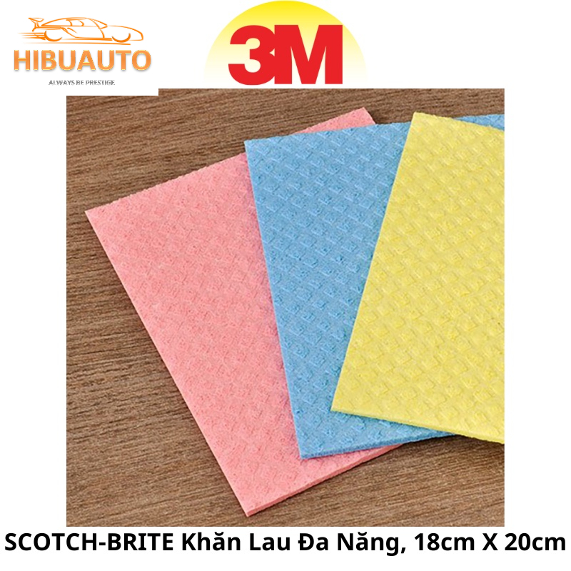 Khăn Lau Đa Năng 3M SCOTCH-BRITE 18cm X 20cm XA010911148, sạch vết bẩn, Không gây trầy xước bề mặt cần lau