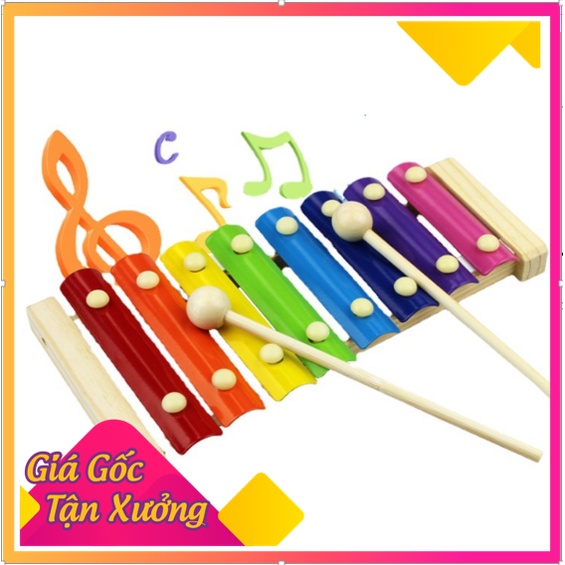 Đồ chơi đàn xylophone bằng gỗ 8 thanh cho bé - đồ chơi âm nhạc giúp bé phát triển tư duy, tăng khả năng cảm thụ âm nhạc