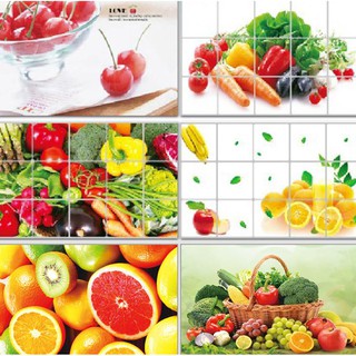 Nhà Bếp Chống Dầu Có Thể Tháo Rời Dán Tường Nhà Nghệ Thuật Đẹp Rau Củ Hoa Văn Trang Trí Tường