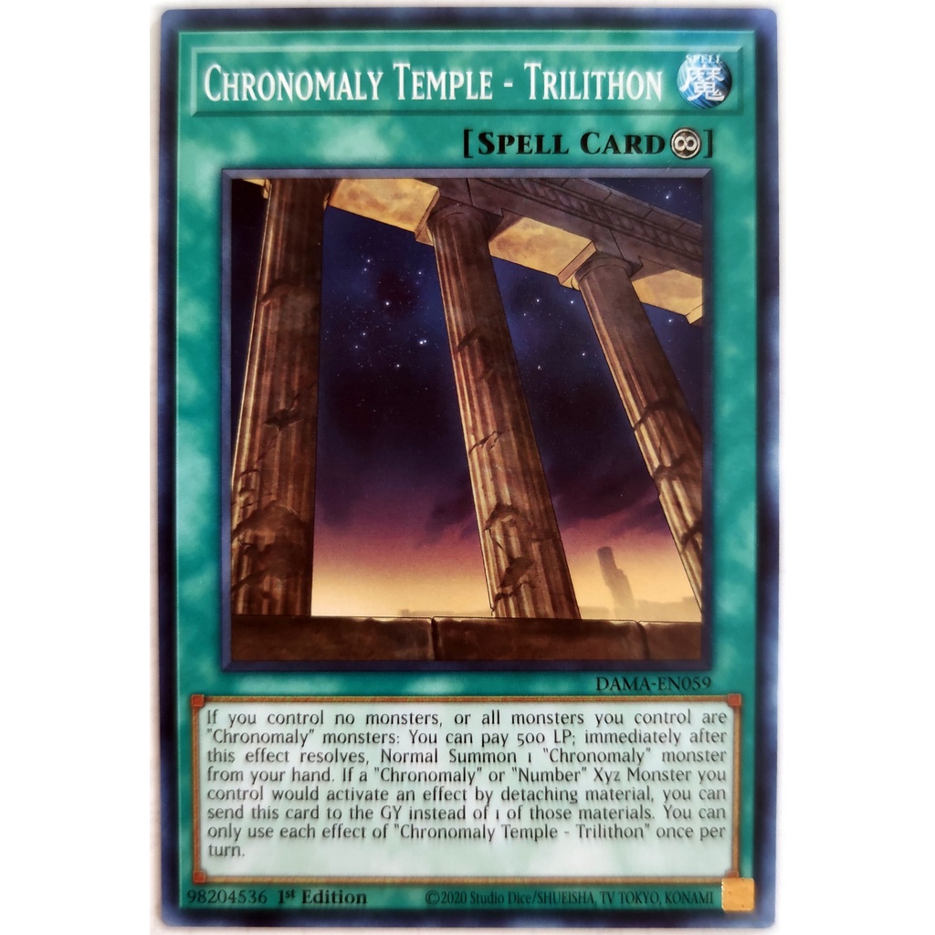[Thẻ Yugioh] Chronomaly Temple - Trilithon |EN| Common (ZEXAL)