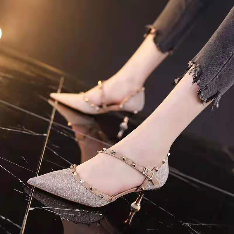 Giày cao gót mũi nhọn thiết kế quyến rũ thời trang mới dành cho nữ