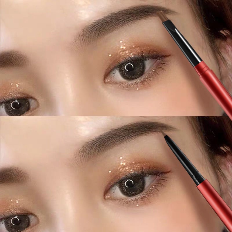 (hàng Mới Về) Bộ Thẻ Dán Lông Mày Chống Thấm Nước Và Mồ Hôi Kèm Cọ Tiện Dụng