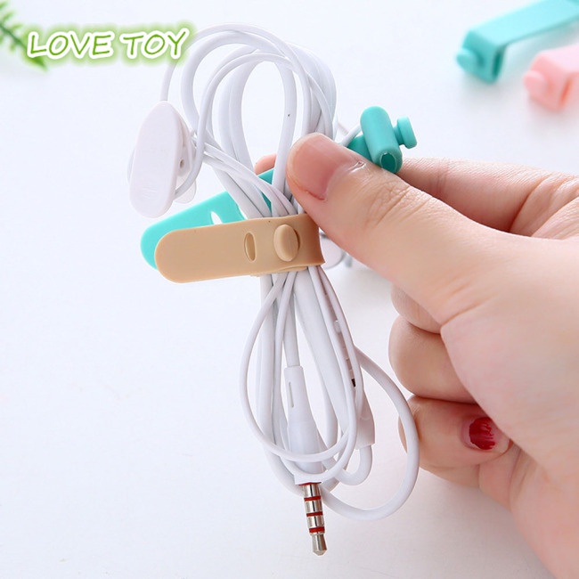 Bộ 4 Dây Quấn Tai Nghe Chống Thất Lạc Bằng Silicon Mềm Có Thể Tái Sử Dụng