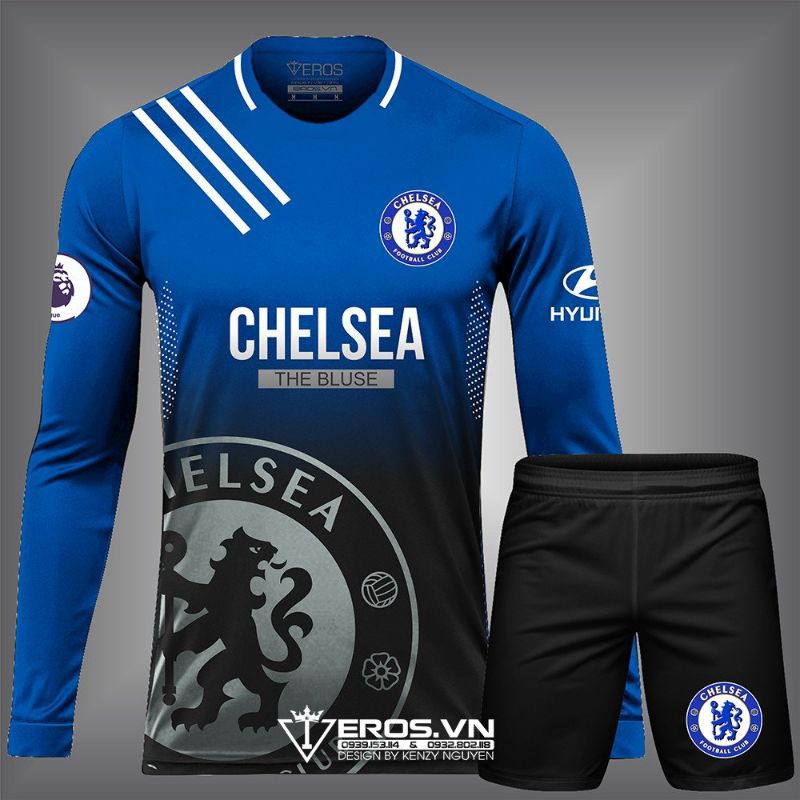 ⛔ĐỒ ĐÁ BANH TAY DÀI CHELSEA👉 HÀNG THIẾT KẾ THUN LẠNH cao cấp🔥 TẶNG IN TÊN SỐ KHI ĐẶT ĐỘI⛔