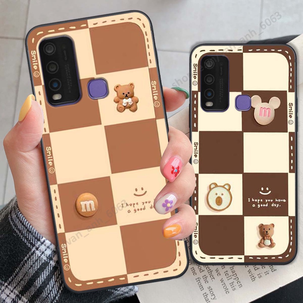 Ốp lưng Vivo Y30 / Y50 hình gấu, kẹo dễ thương cute