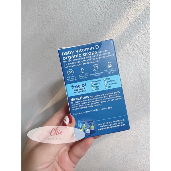 [Bill US] Vitamin hữu cơ D3 - Mommy Bliss Vtm D3