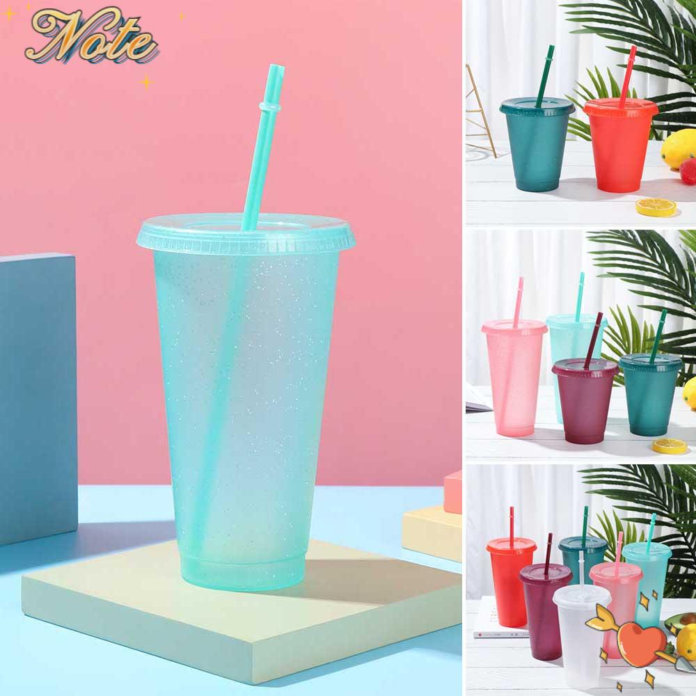Note1 Ly Uống Nước Kèm Ống Hút Nhựa Có Thể Tái Sử Dụng 1 Cái