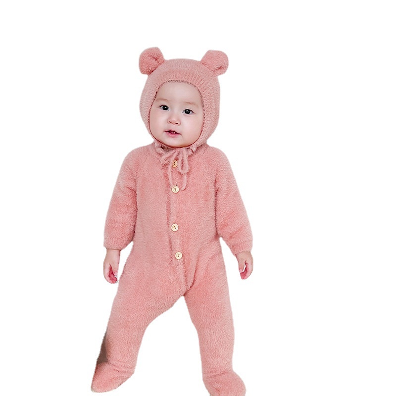 Bộ Áo Liền Quần In Hình Gấu Dễ Thương Thời Trang Mùa Thu 2023In Cho Bé Gái