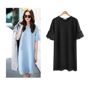 Đầm midi nữ tay ngắn dáng suông xl-5xl