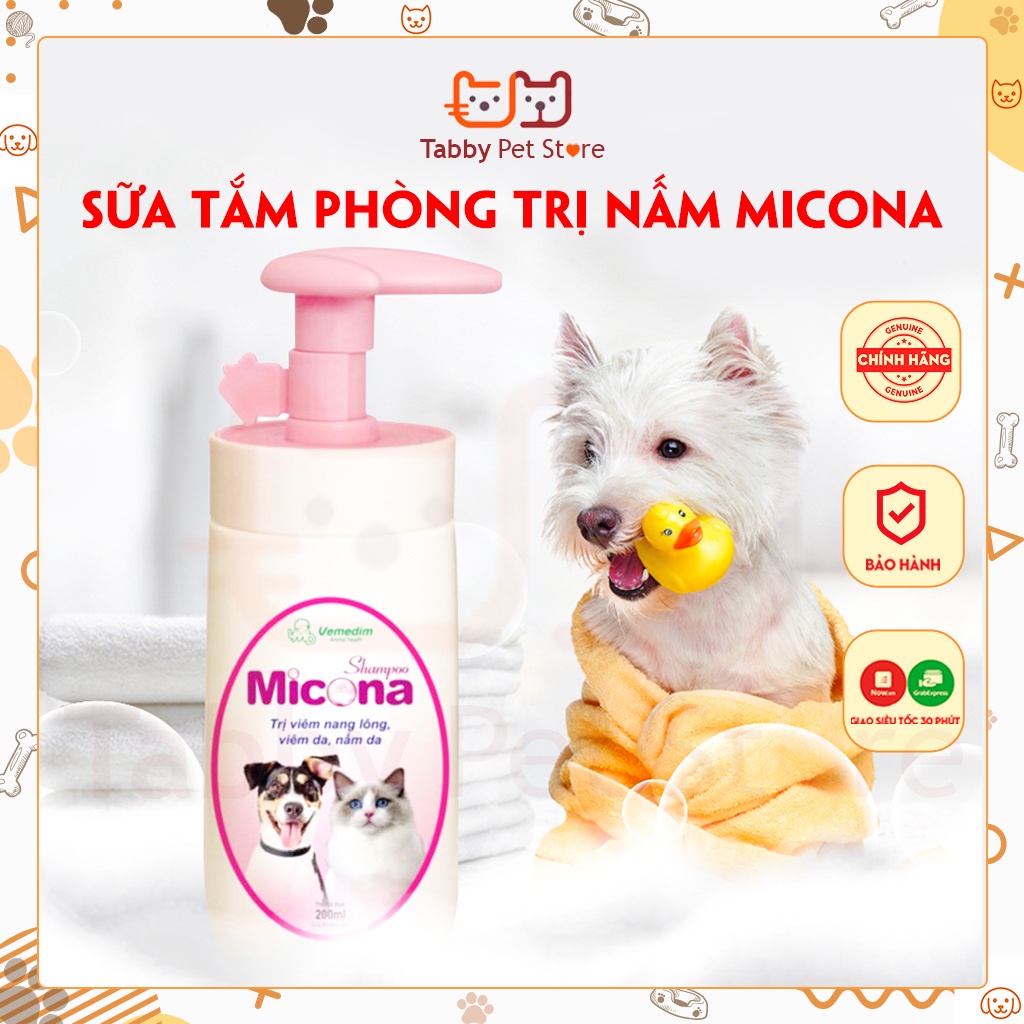Sữa tắm chữa Nấm Nấm gàu Nấm da cho chó mèo thú cưng ALKIN FUNGAMYL chính hãng Tabby Pet Store