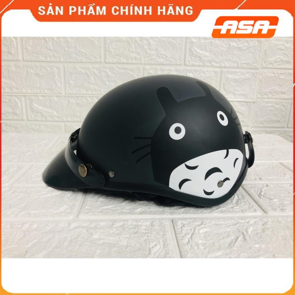 Mũ bảo hiểm 1/2 Mèo Béo Totoro +  kính phi công hoặc kính uv400 - ASA HELMETS