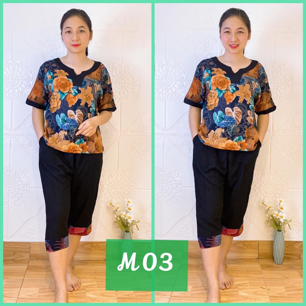 Bộ Lanh Đại Trung Niên - Bộ lanh ống sớ, tay cộc Minh Lan