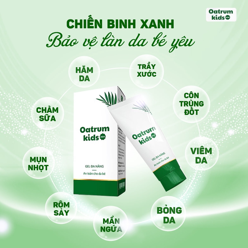 Gel bôi da đa năng Oatrum Kids New - bé hết trầy xước, rách da, bỏng, côn trùng đốt, hăm, chàm sữa