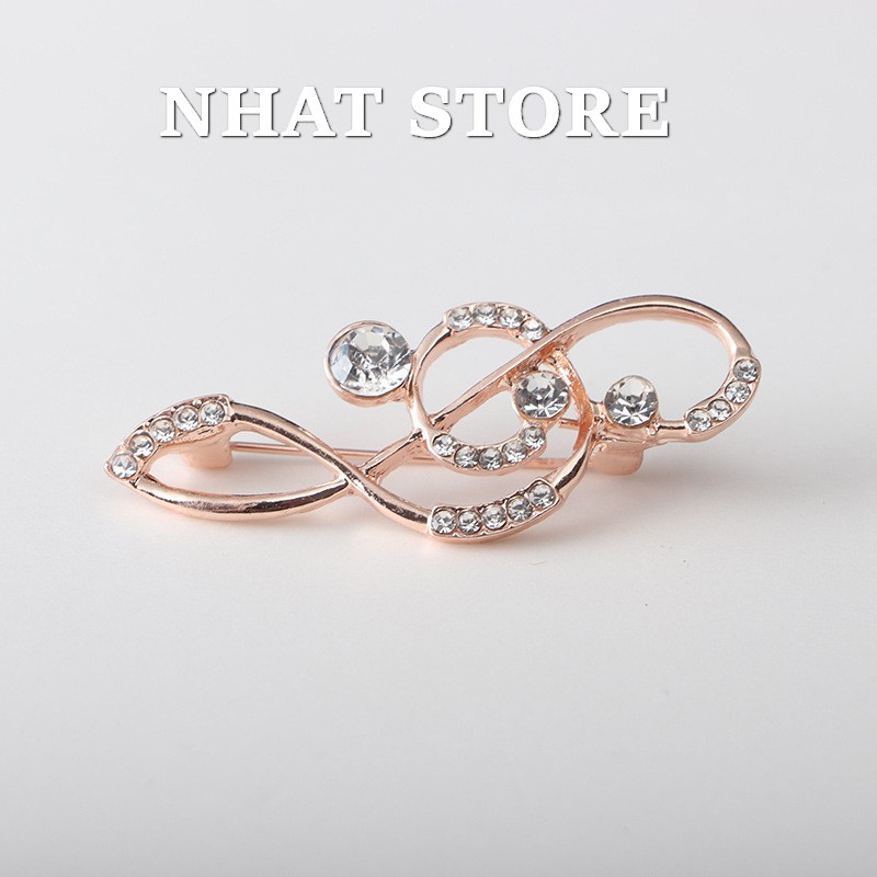 Cài áo Hàn Quốc hình nốt nhạc, ghim cài áo nam nữ Nhatstore