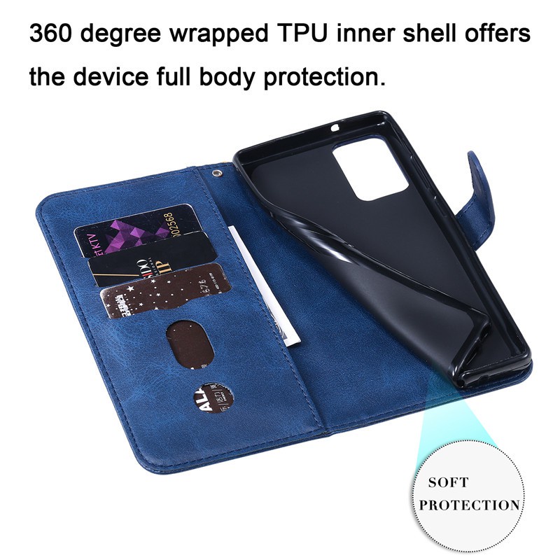 Bao Da pu Điện Thoại Khóa Kéo Cho samsung galaxy m33 5g m53 5g a31 a11 m11 a10 a20 a30 a50 a70 a10s a20s a30s a50s a70s Ốp