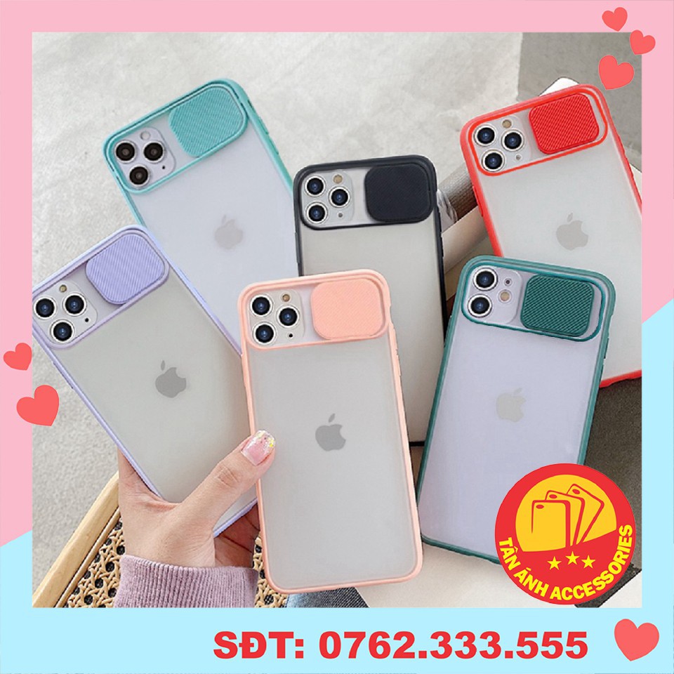 Ốp điện thoại - Ốp lưng iphone Nắp trượt nhám mặt mờ 6/6s/6plus/6s plus/7/8/7plus/8plus/x/xs/xsmax/11/11promax