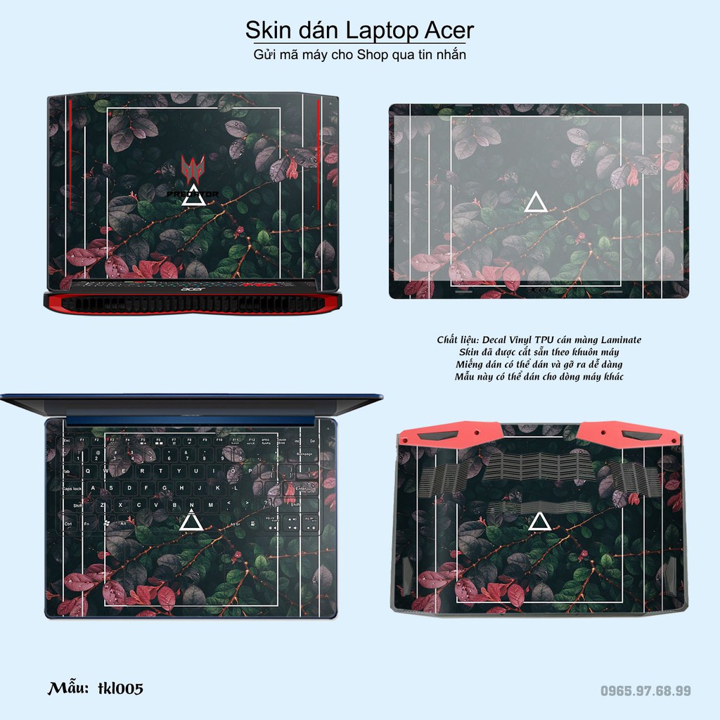 Skin dán Laptop Acer in hình thiết kế (inbox mã máy cho Shop)