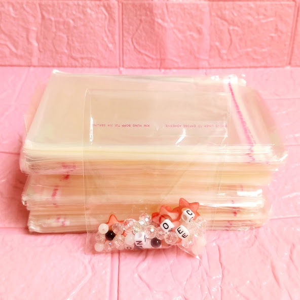 1kg Túi Opp dán mép 8x10cm  - Túi ni lông băng keo dán miệng - Bao nilon dán miệng